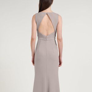 Jenny Yoo Open Back Crepe Dress